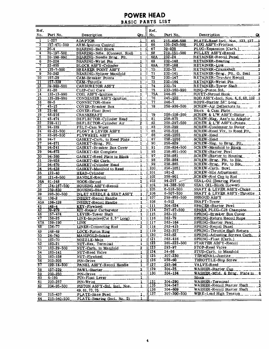 Clinton outboard J700 7 hp owners & parts manual preview img 5
