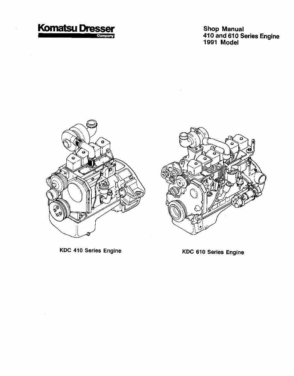 Cummins Service Diesel Engine 410 & 610 Series Manual Workshop Service Repair Manual preview img 1