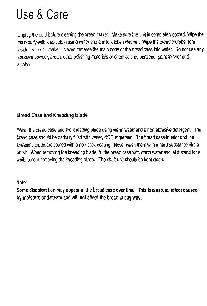 MK Mister Loaf Breadmaker Parts Model HB310 Instruction Manual Recipes preview img 10