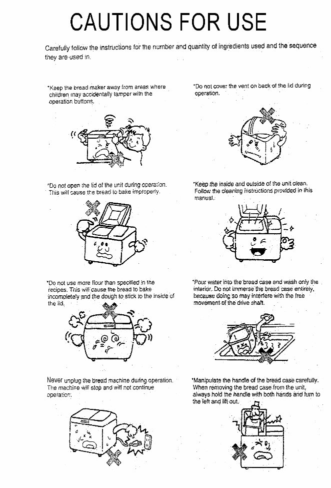 MK Mister Loaf Breadmaker Parts Model HB310 Instruction Manual Recipes preview img 3