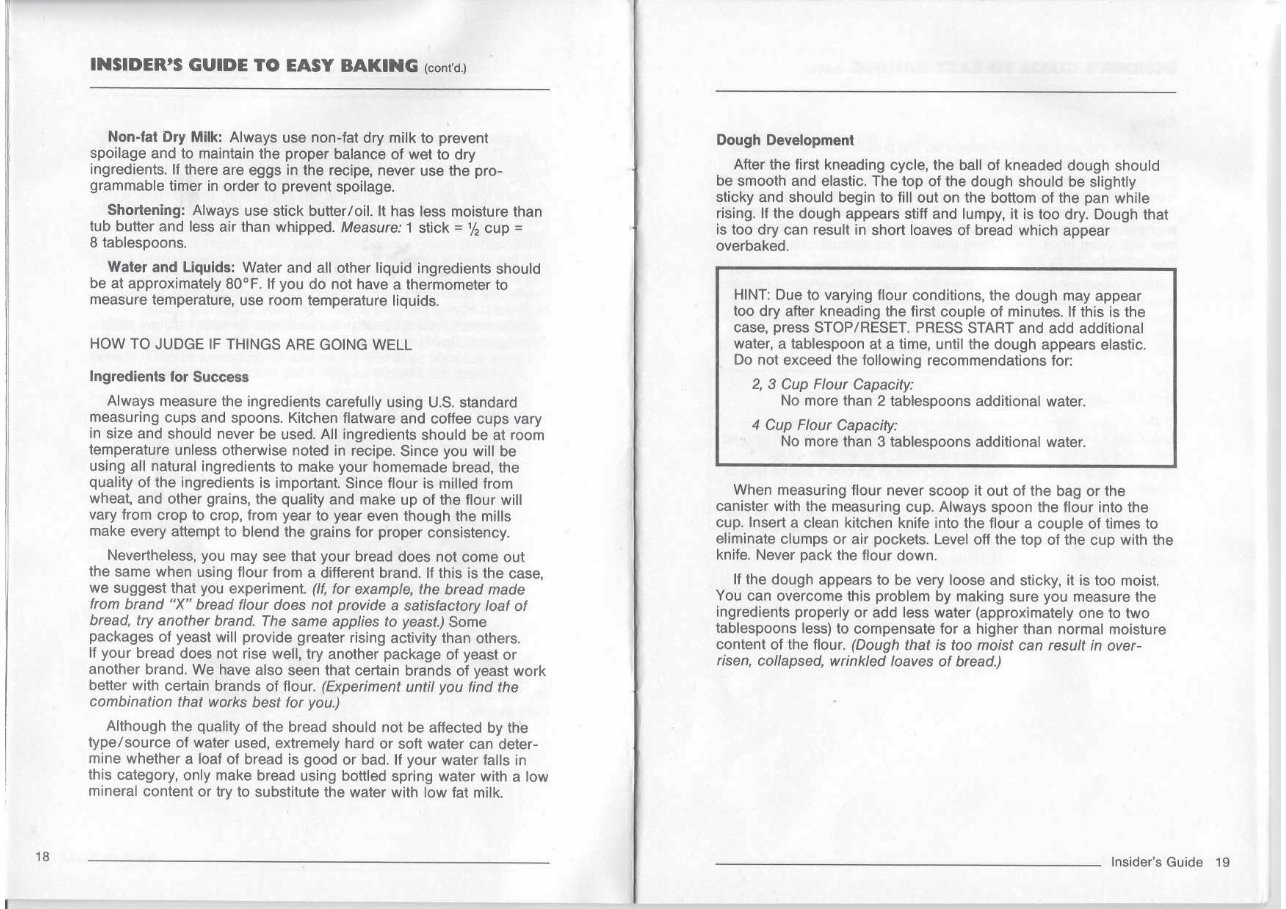 Welbilt Bread Machine Rising Time Chart.pdf Welbilt Bread Machine Parts Model ABM4800 Instruction Manual Recipes ...