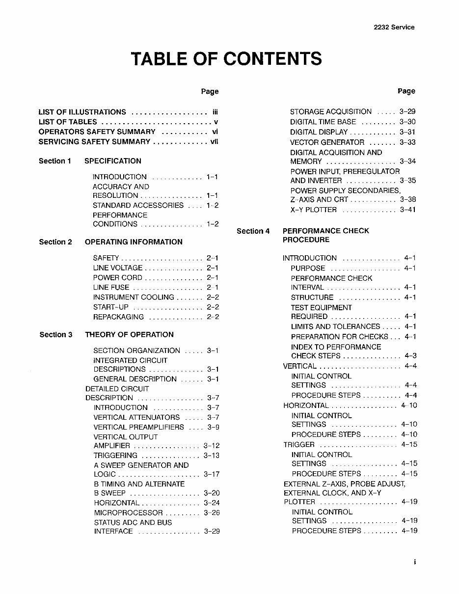 Tektronix 2232 Service Manual preview img 5