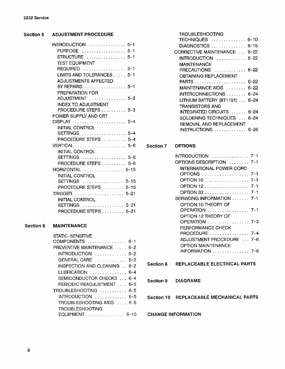 Tektronix 2232 Service Manual preview img 6