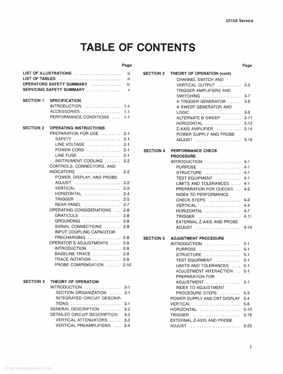Tektronix 2215A Service Manual preview img 3