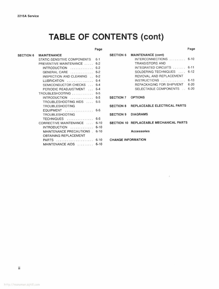 Tektronix 2215A Service Manual preview img 4