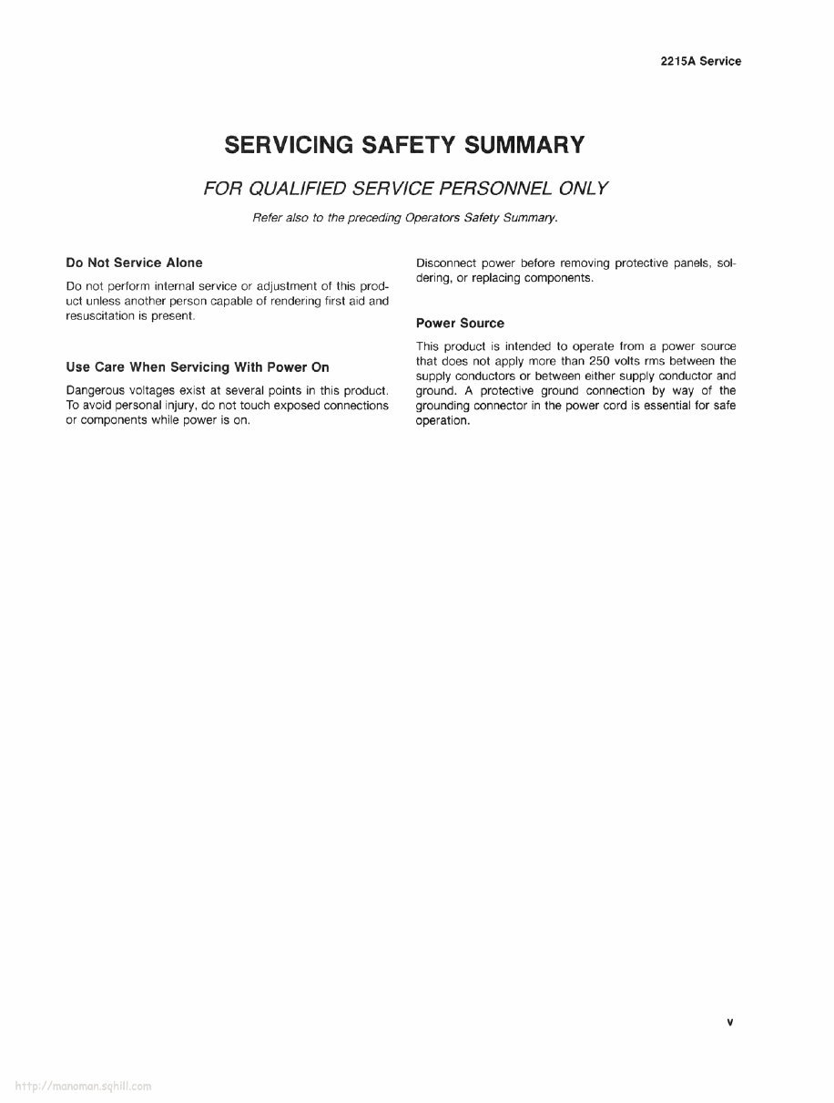 Tektronix 2215A Service Manual preview img 7