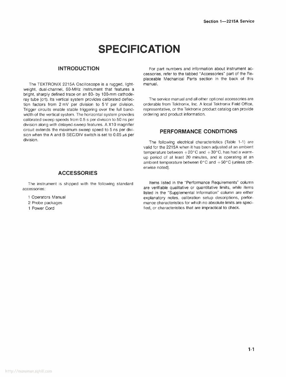 Tektronix 2215A Service Manual preview img 9