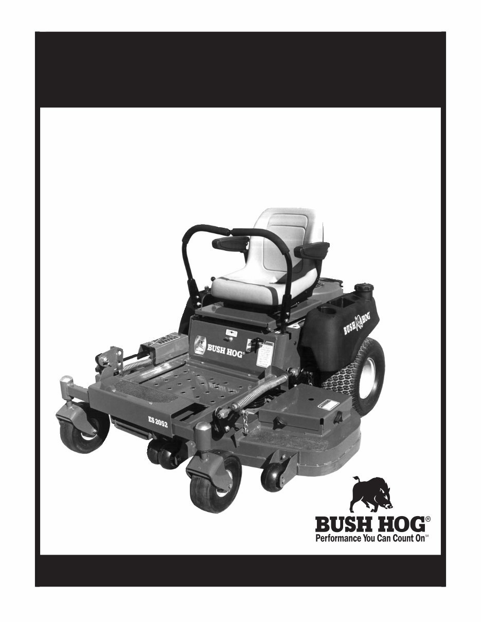 BUSH HOG ESTATE Series ZERO TURN MOWER Maintenance preview img 1