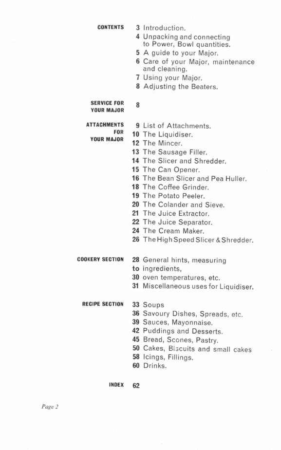 Kenwood Major A707 and A707A mixer Instruction and recipe manual preview img 3