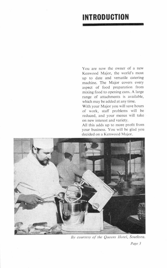 Kenwood Major A707 and A707A mixer Instruction and recipe manual preview img 4