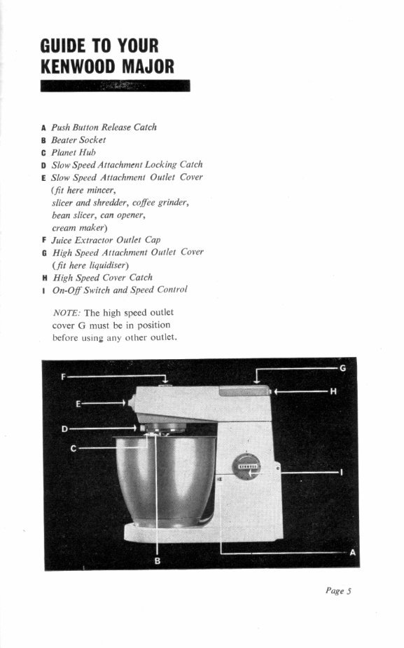 Kenwood Major A707 and A707A mixer Instruction and recipe manual preview img 6
