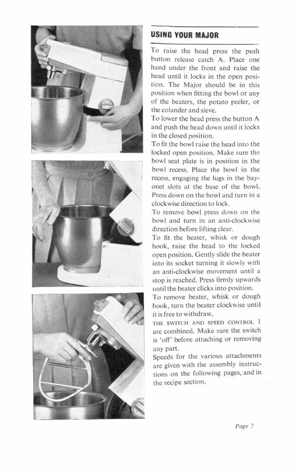 Kenwood Major A707 and A707A mixer Instruction and recipe manual preview img 8