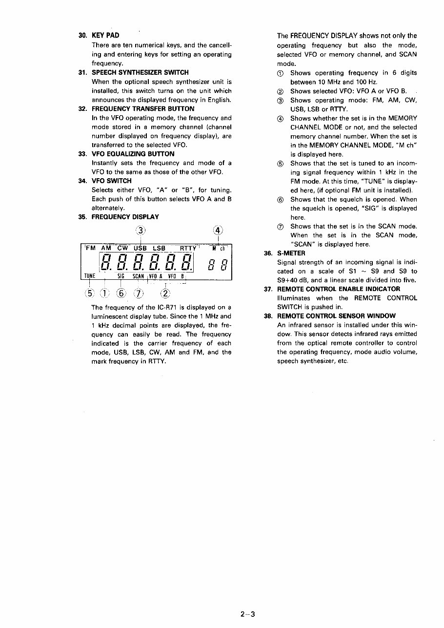ICOM IC-R71A/E/D COMMUNICATIONS RECEIVER Repair Manual preview img 6