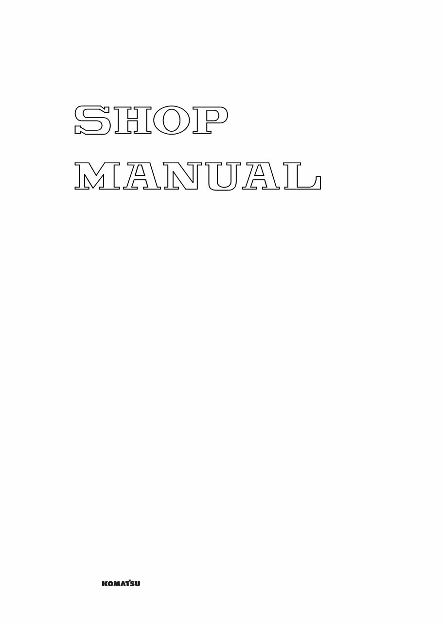 Komatsu Wheel Loader WA380-6 sn: H60051 and up Workshop Service Manual preview img 1