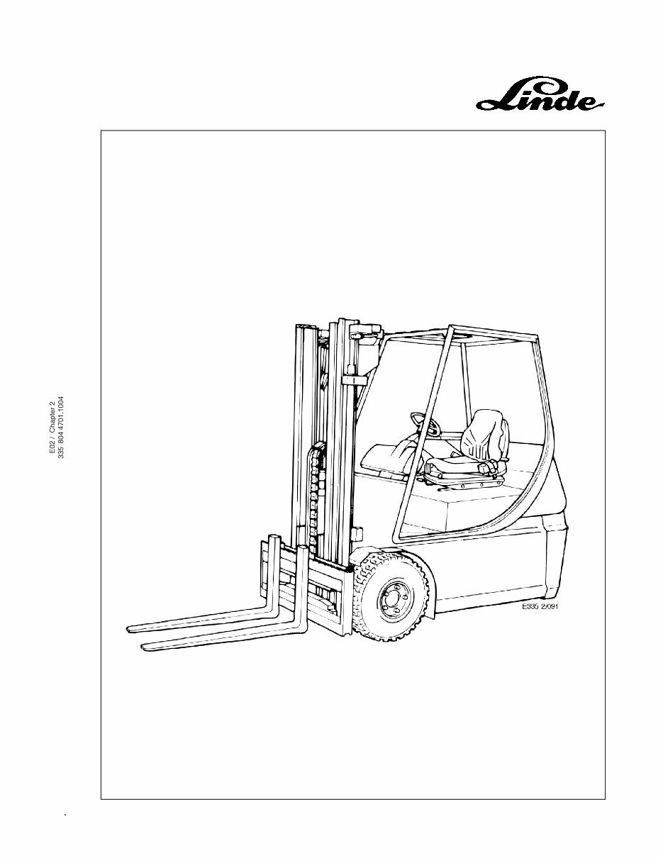 Linde Electric Forklift Truck 336-03 Series: E25 S, E30 S (Included Panorama version) Workshop Service Manual preview img 1
