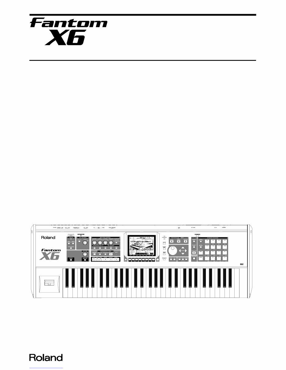 Roland x6 x-6 fantom complete service manual X6 preview img 1