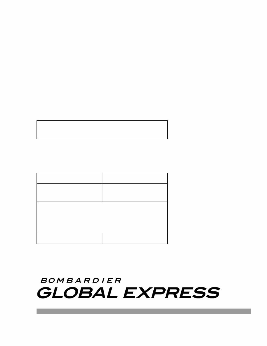 Global Express BD-700 Aircraft Flight Crew Operating Manual preview img 1