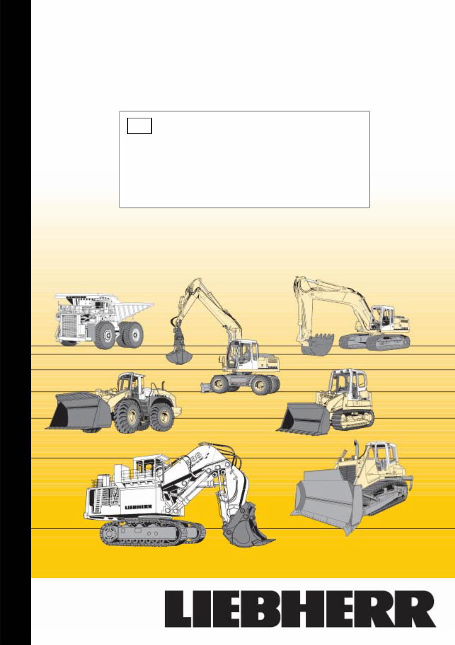 Liebherr L507 Stereo Wheel Loader Operation & Maintenance Manual ( From ...