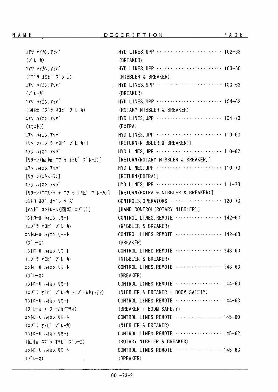 Kobelco SK200-6E, SK200LC-6E, SK210-6E, SK210LC-6E SK210LC-6ES MARK VI Hydraulic Excavators Optional Attachments Parts Manual DO preview img 4