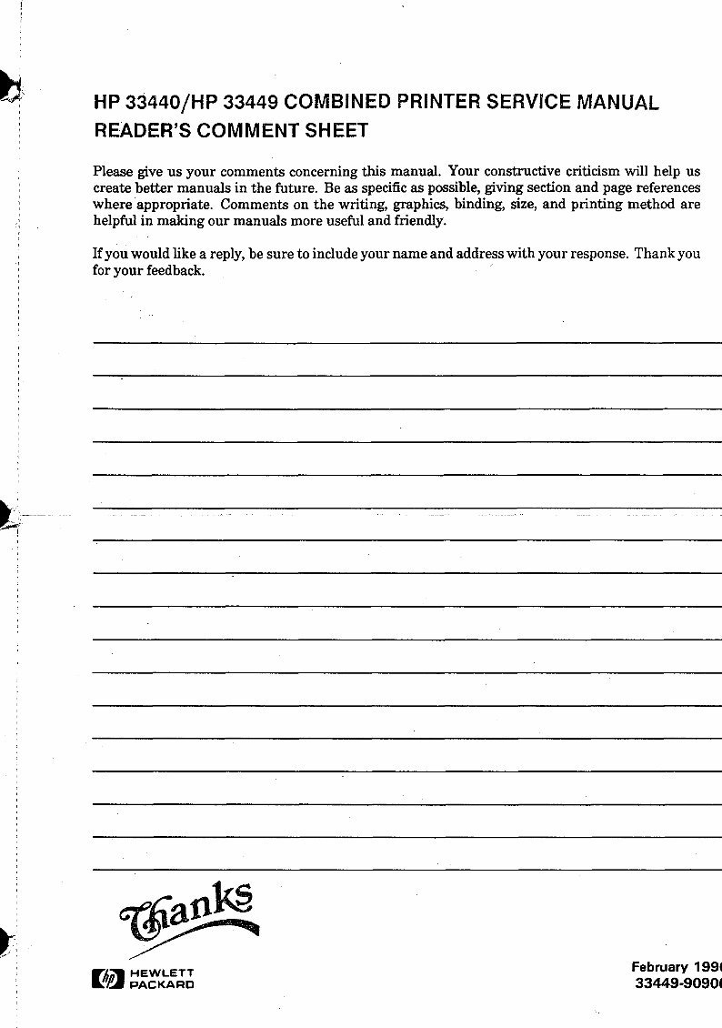 HP LaserJet Series II printer (HP 33440), LaserJet III printer (HP 33449) Combined Service Repair Manual preview img 3