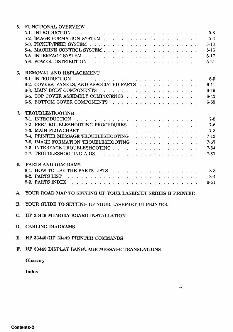 HP LaserJet Series II printer (HP 33440), LaserJet III printer (HP 33449) Combined Service Repair Manual preview img 7
