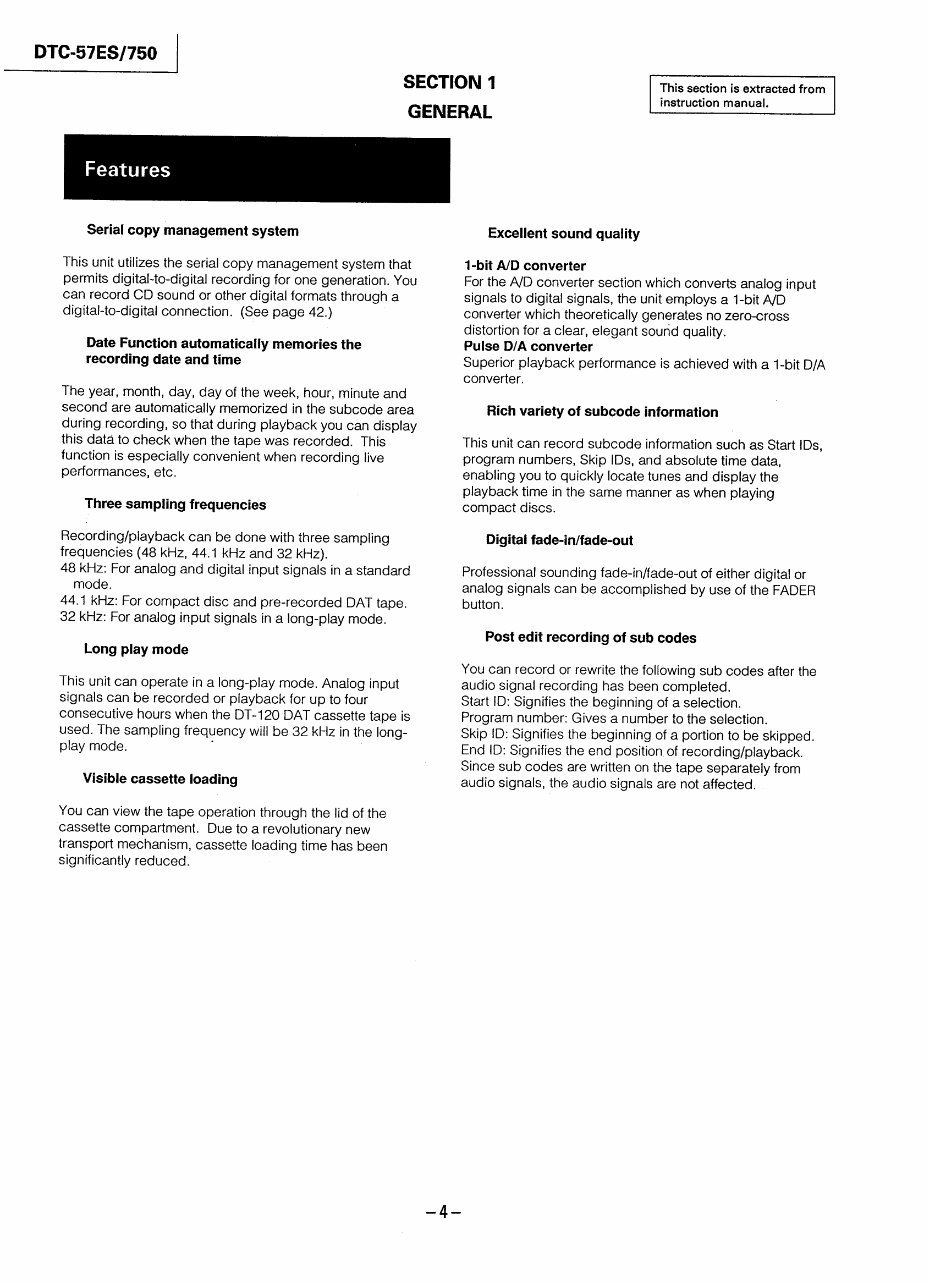 Sony DTC-57-ES DAT , Original Service Manual preview img 4