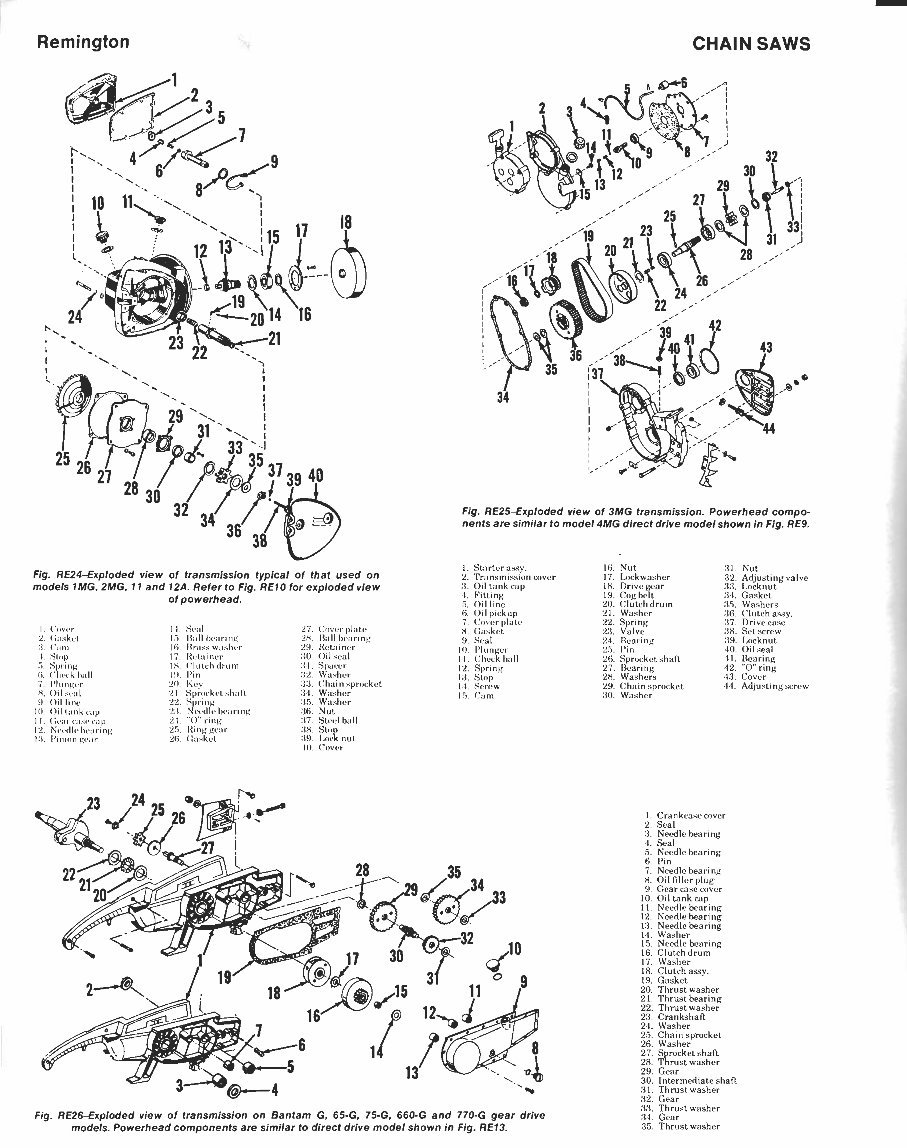 remmington chain saw service manual guide preview img 10