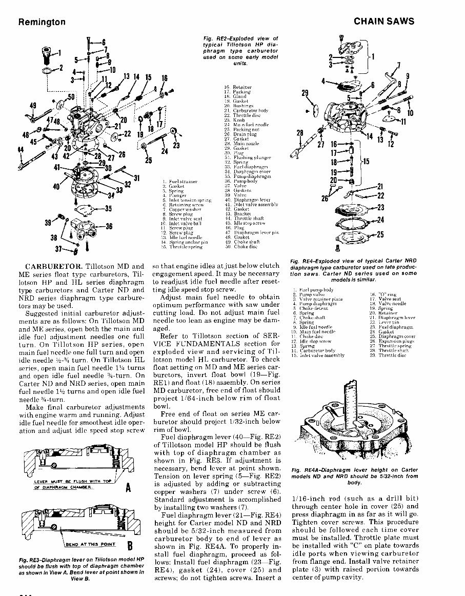 remmington chain saw service manual guide preview img 2