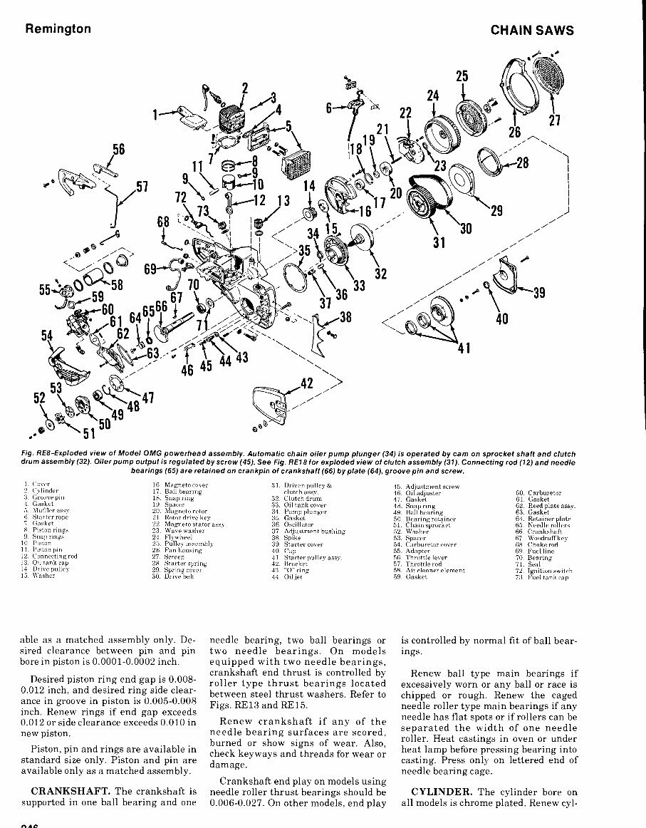 remmington chain saw service manual guide preview img 4
