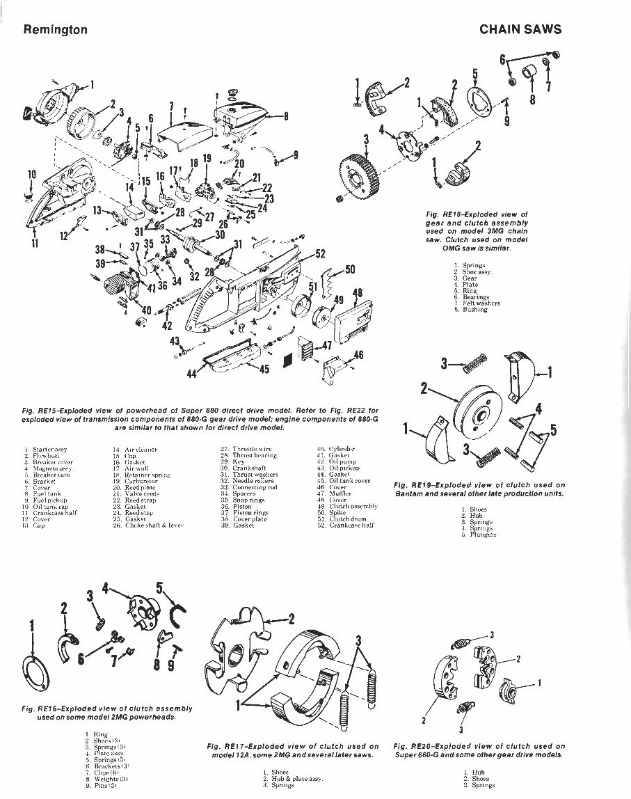 remmington chain saw service manual guide preview img 8