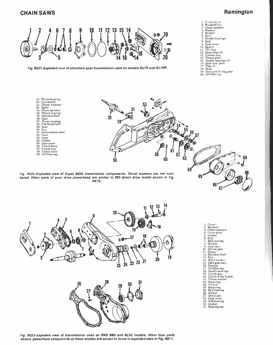 remmington chain saw service manual guide preview img 9