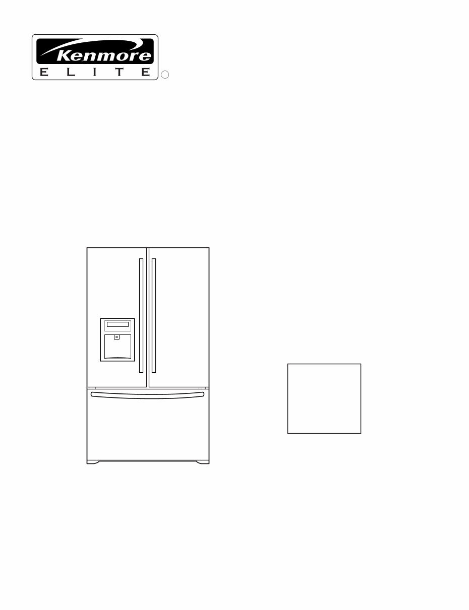Kenmore 7756 7757 French door refrigerator service manual preview img 1