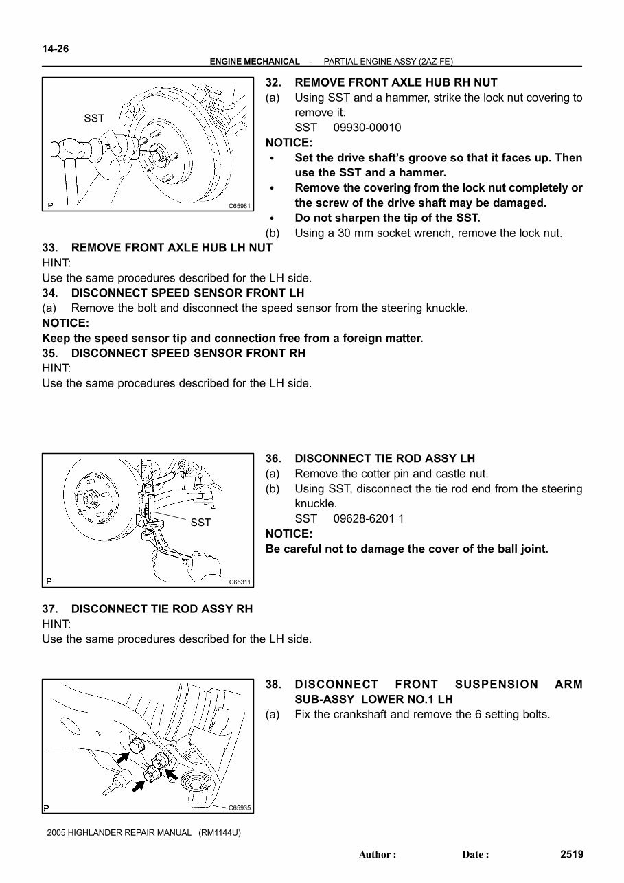 2004 Toyota Highlander Service & Repair Manual preview img 3