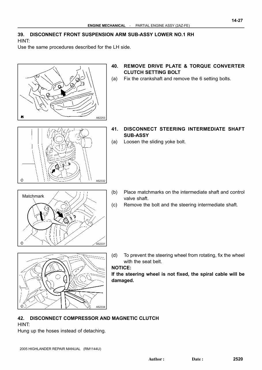 2004 Toyota Highlander Service & Repair Manual preview img 4