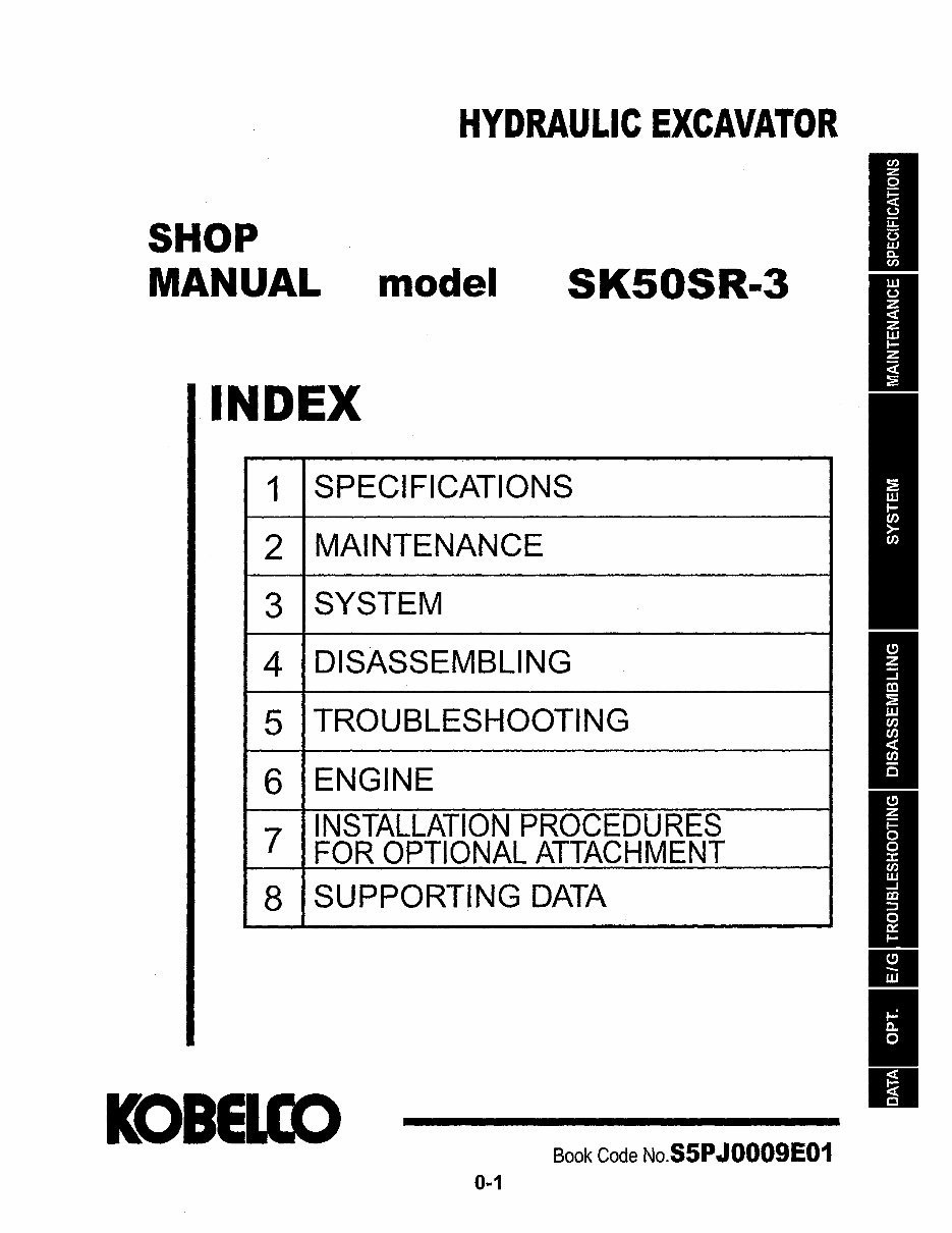 Kobelco SK50SR-3 Service Manual preview img 2