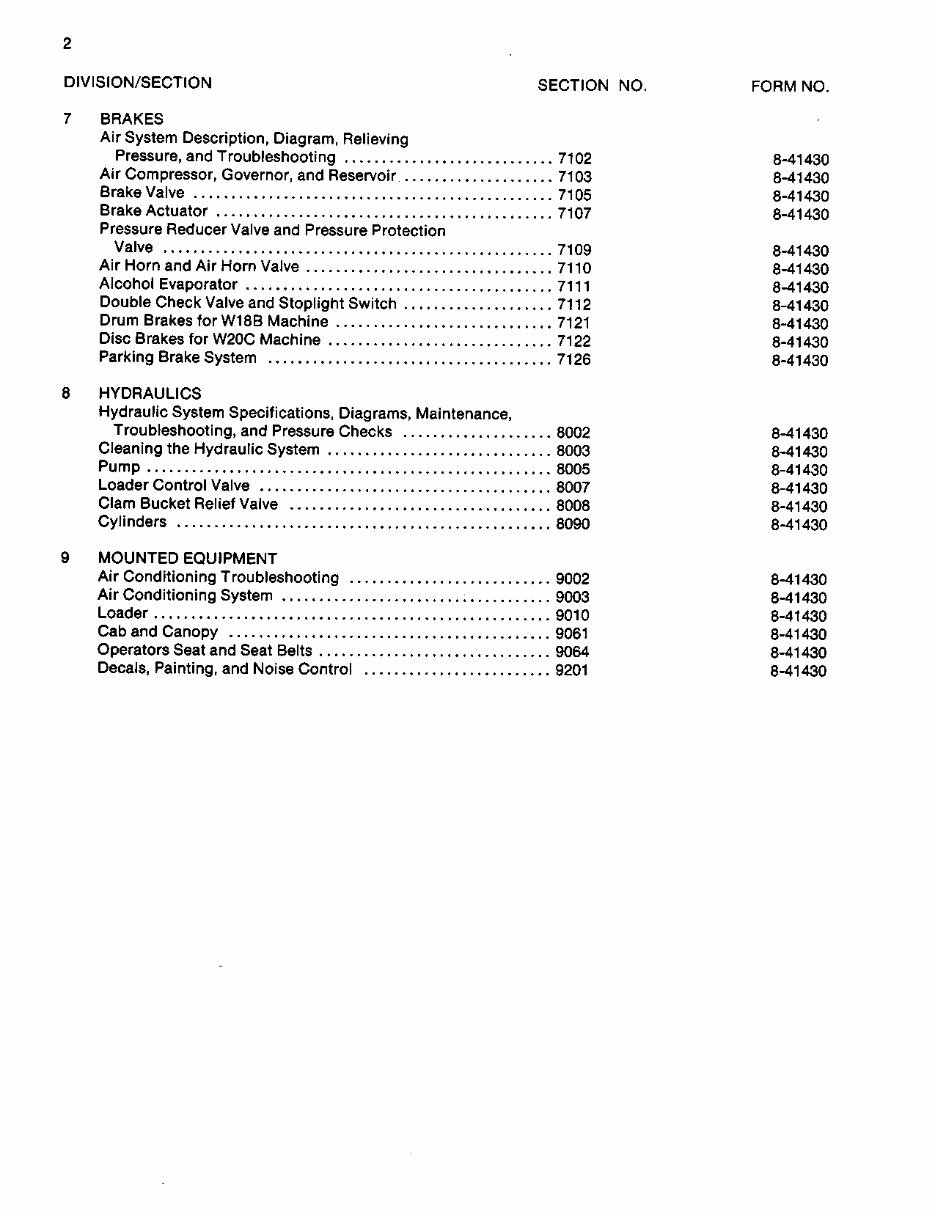 Case W18B, W20C Service Manual preview img 2