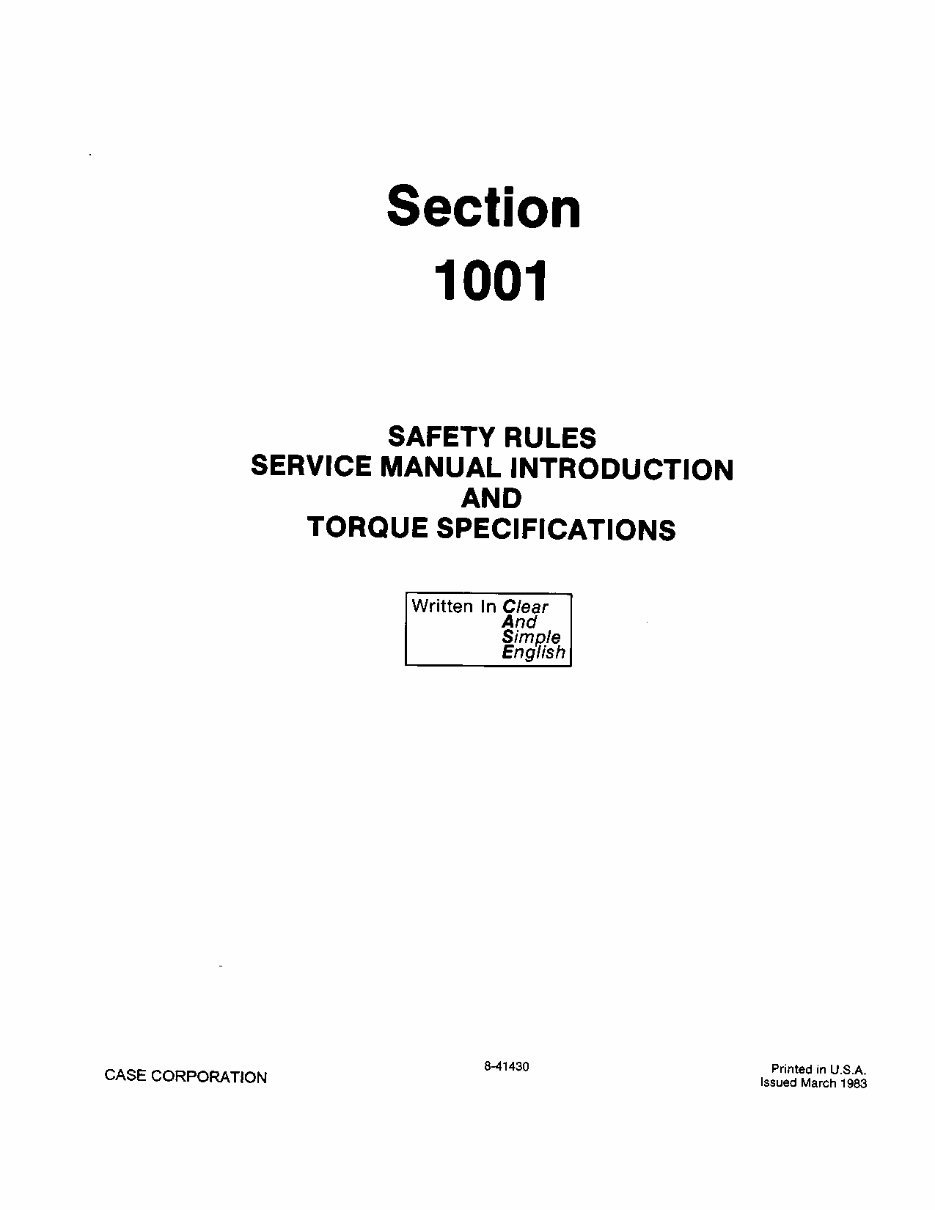 Case W18B, W20C Service Manual preview img 3