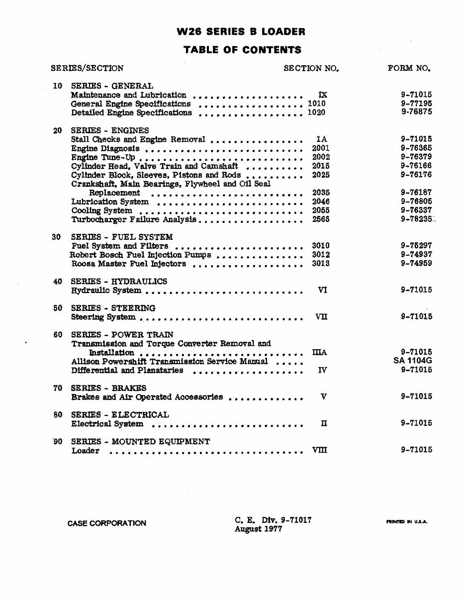 Case W26B Service Manual preview img 1