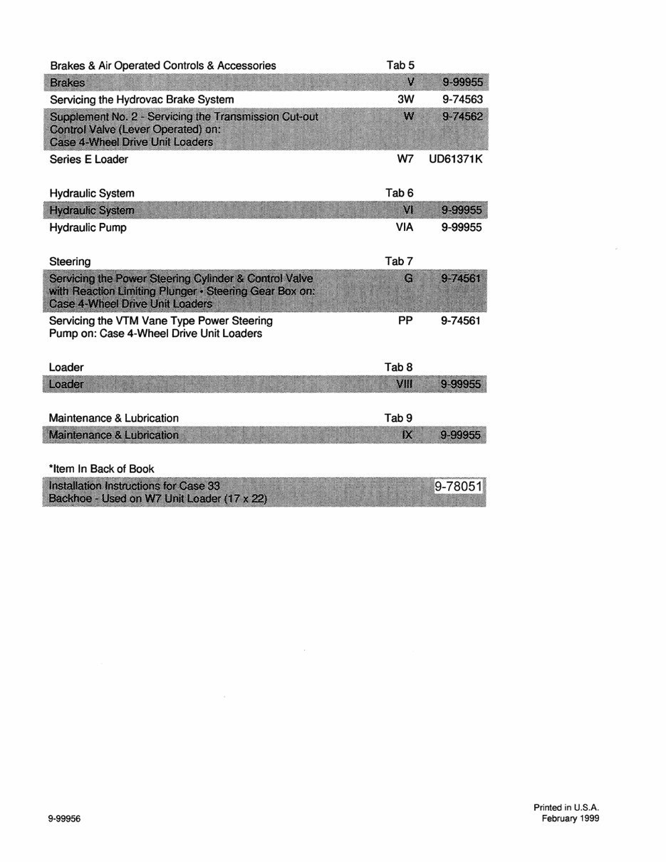 Case W7E Service Manual preview img 3
