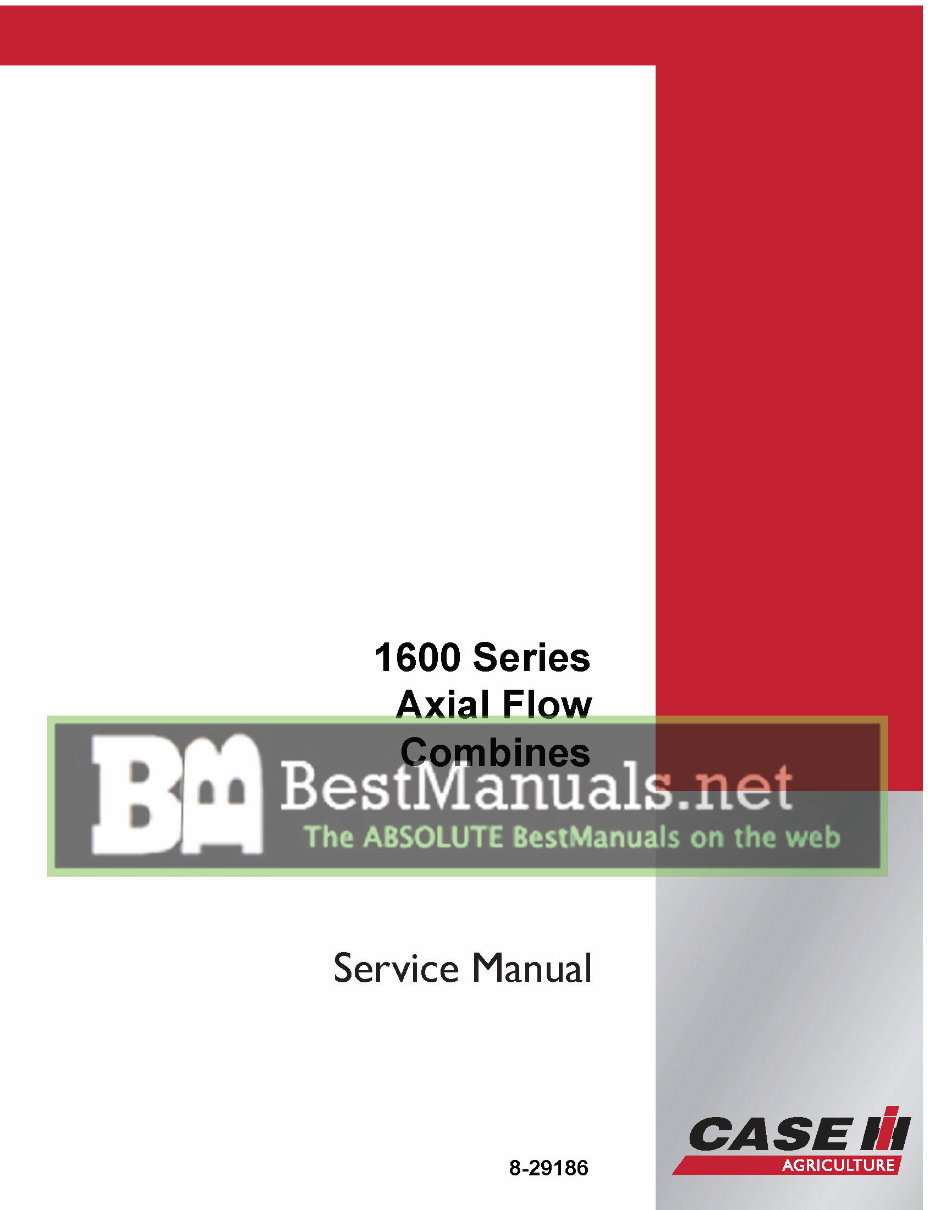 Case IH 1600, 1620, 1640, 1660, 1680, 1688 Service Manual preview img 1