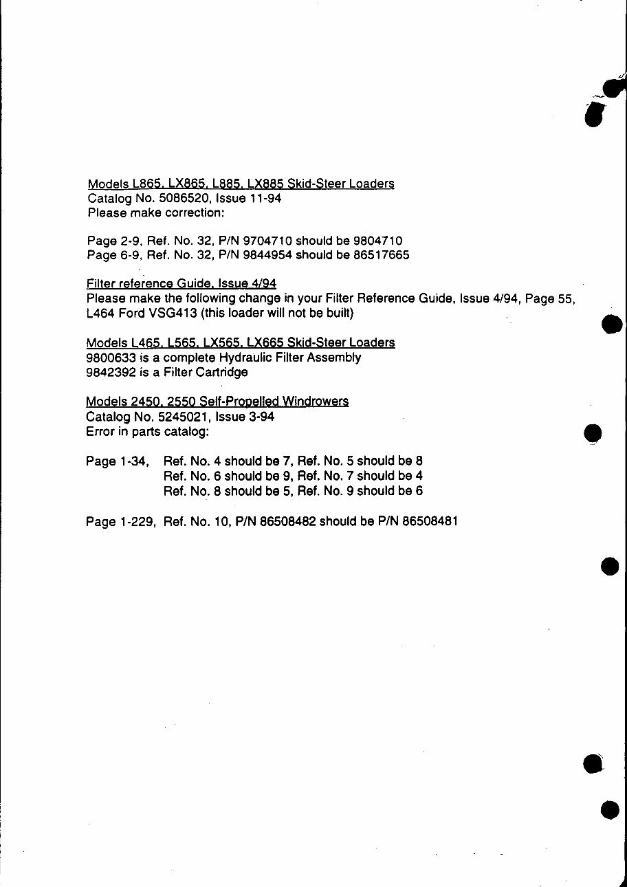 New Holland 2450, 2550 Parts Catalog preview img 6