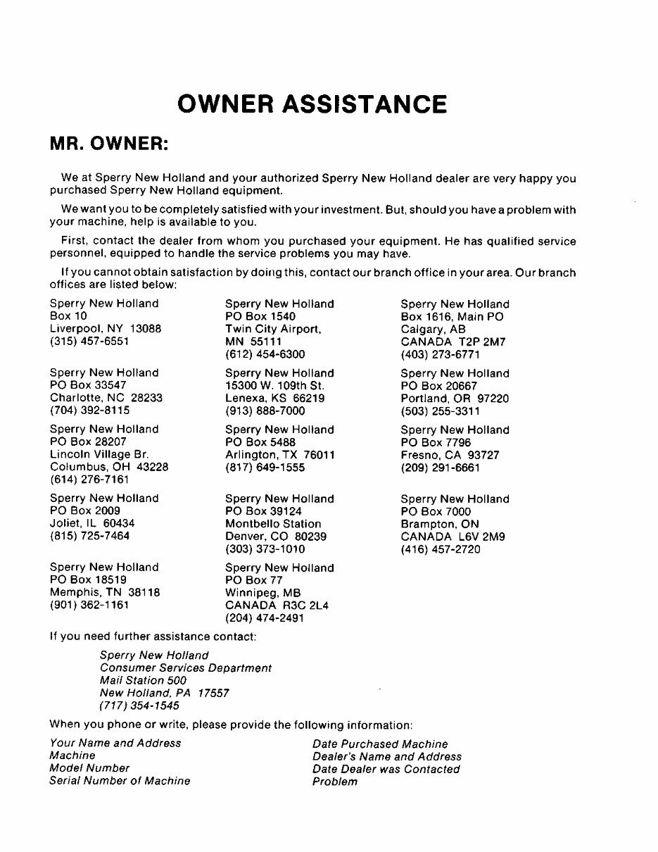 New Holland TD100, TD200, TD50 Operators Manual preview img 4