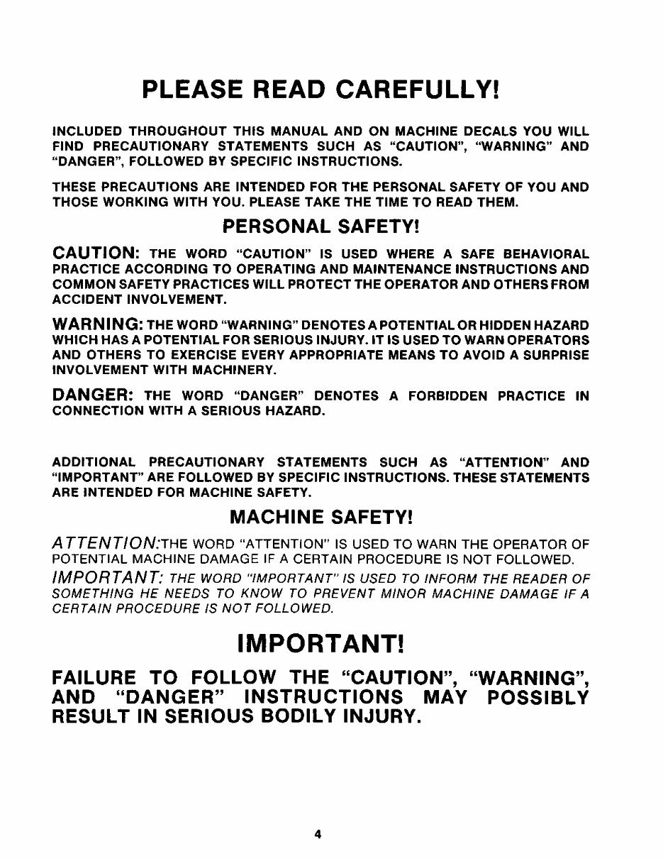 New Holland TD100, TD200, TD50 Operators Manual preview img 6