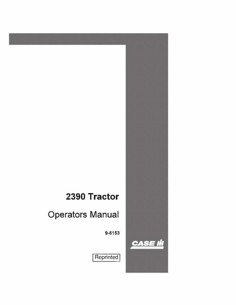 Case IH 2390 Operators Manual | eManualOnline