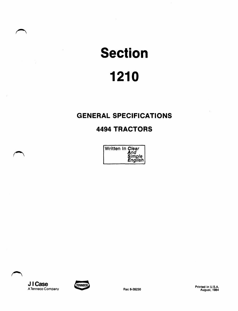Case IH 4494, 4694 Service Manual | eManualOnline