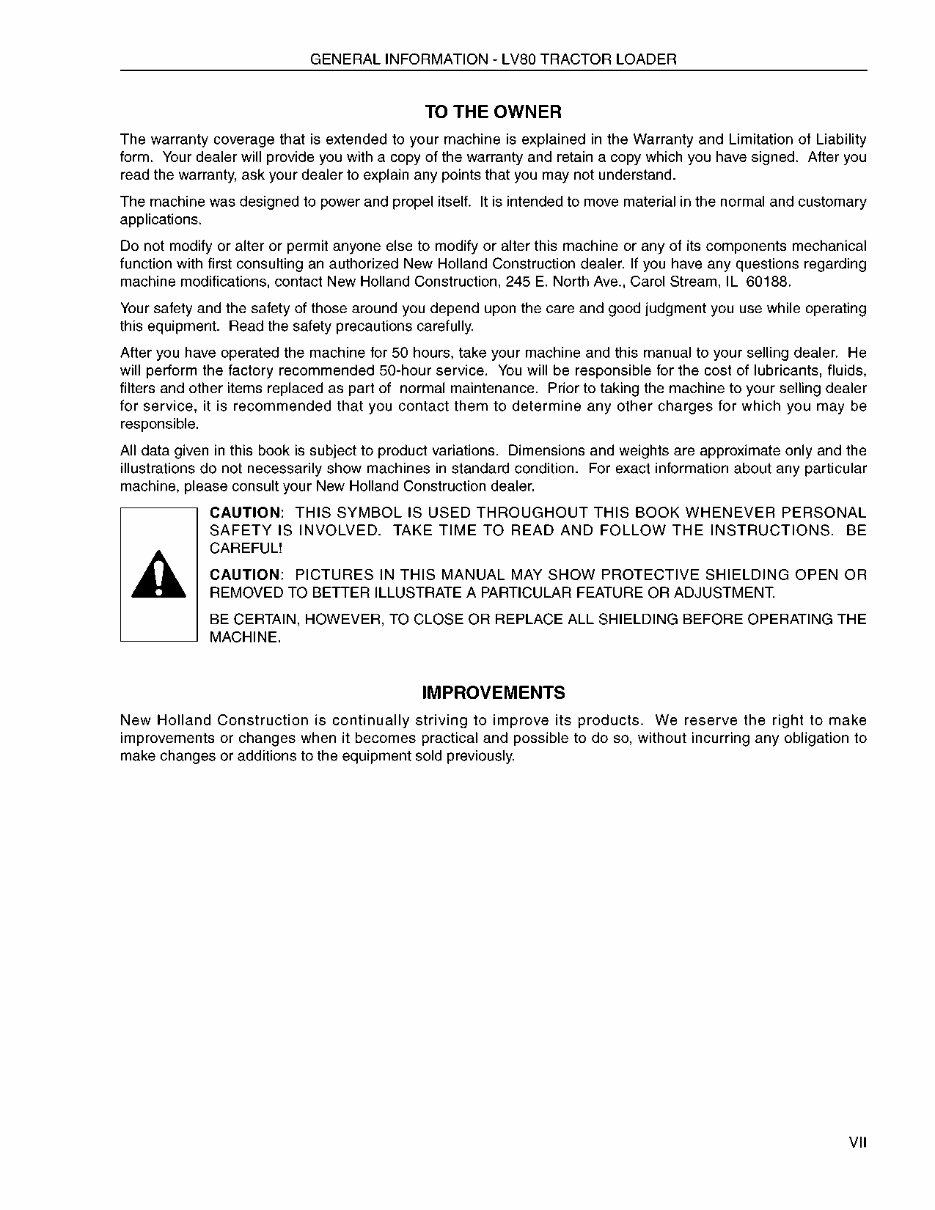 New Holland CE LV80 Service Manual preview img 10