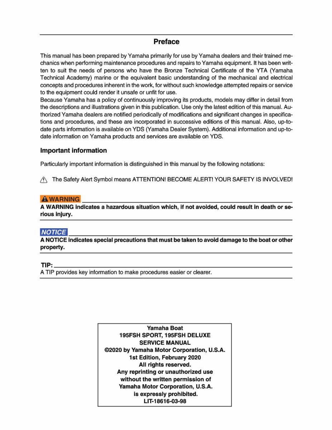 2022 Yamaha 195 FSH SPORT Service & Repair Manual preview img 3