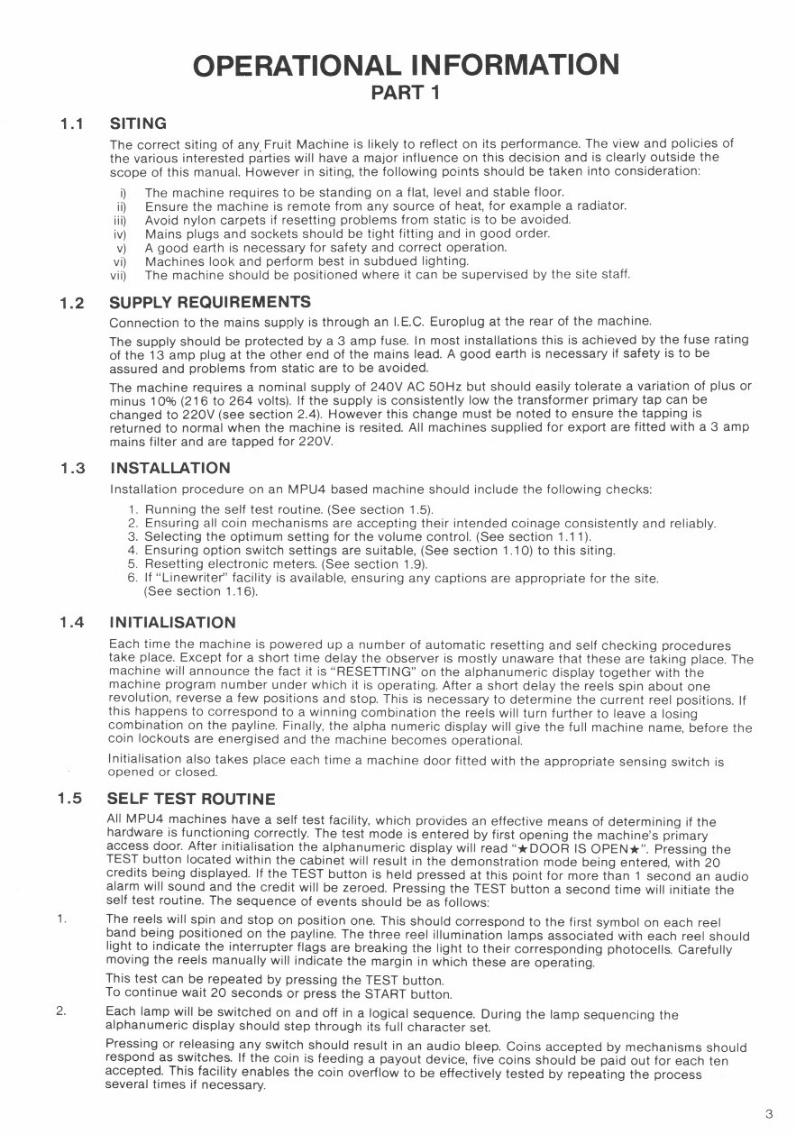 Barcrest MPU4 Fruit machine Service manual preview img 4