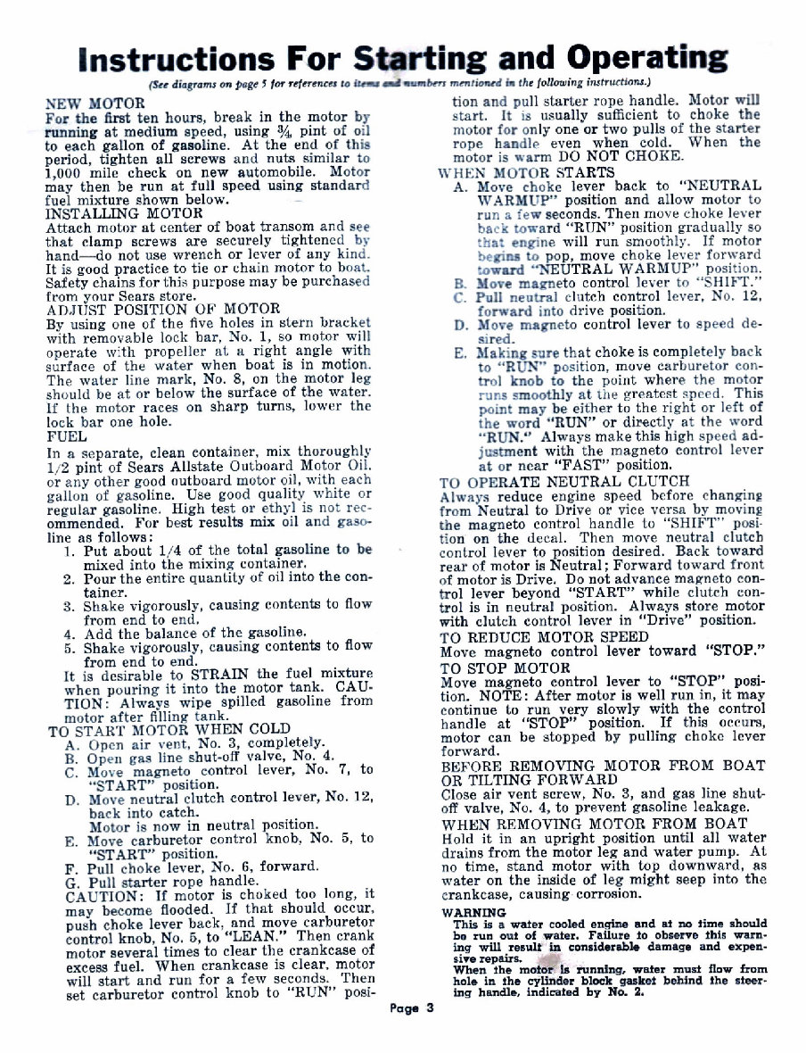 Elgin 3.5Hp Vintage Outboard engine parts manual preview img 3