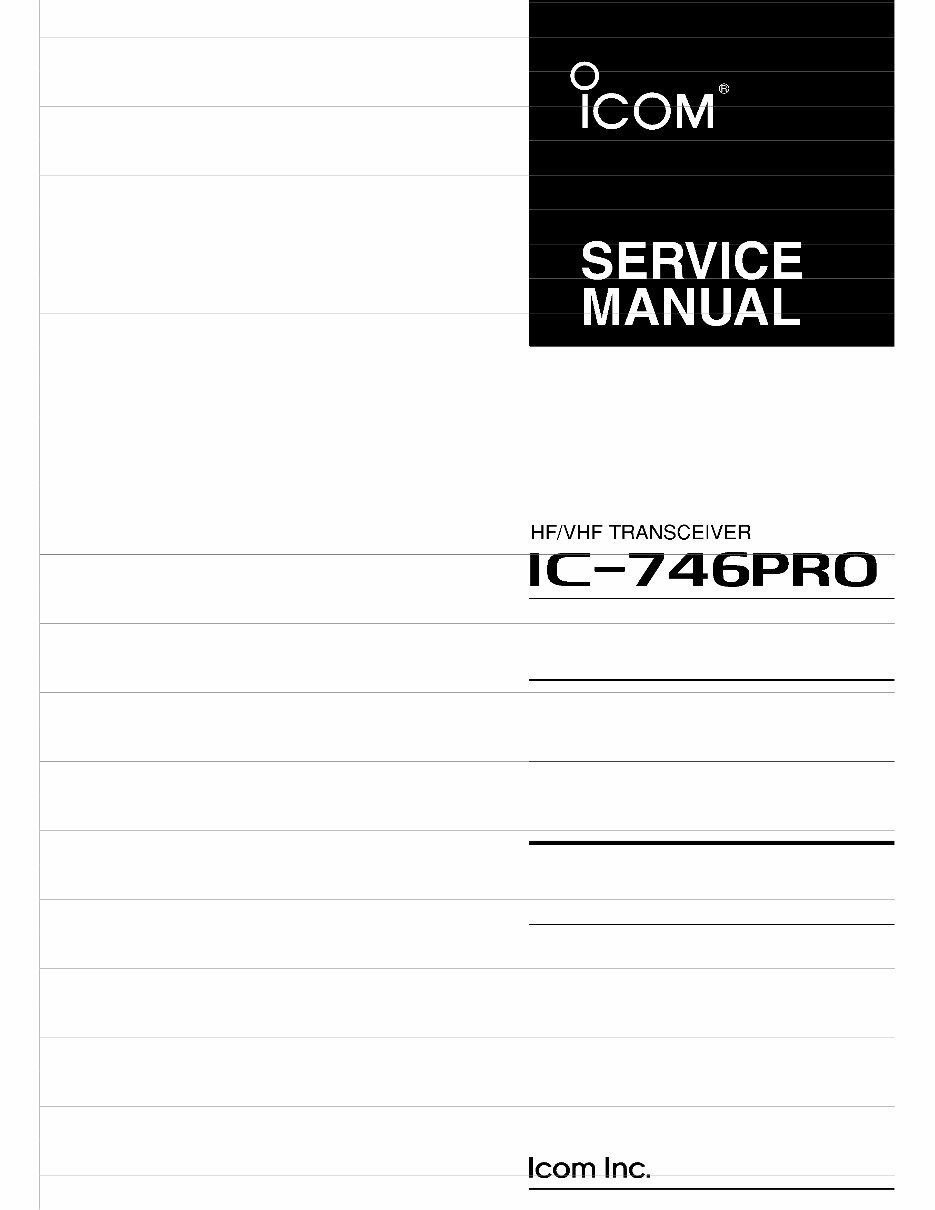 ICOM IC-746 PRO Service Repair Manual preview img 1